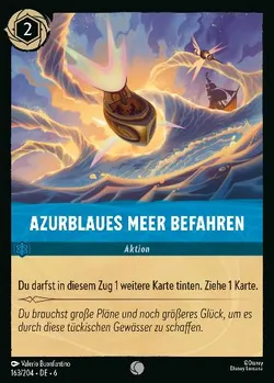 Azurblaues Meer befahren