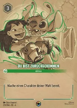 Du bist zurückgekommen