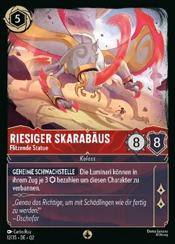 Riesiger Skarabäus - Flitzende Statue