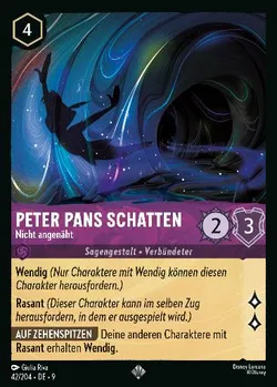 Peter Pans Schatten - Nicht angenäht