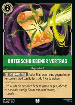 Unterschriebener Vertrag