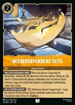 Wiedergefundene Seite