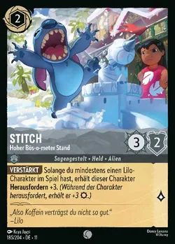Stitch - Hoher Bös-o-meter Stand