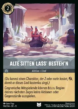 Alte Sitten lass' besteh'n