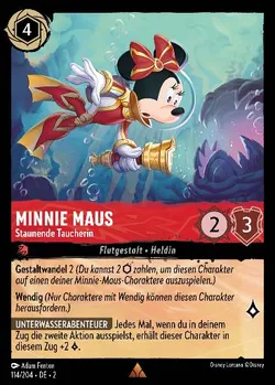 Minnie Maus - Staunende Taucherin