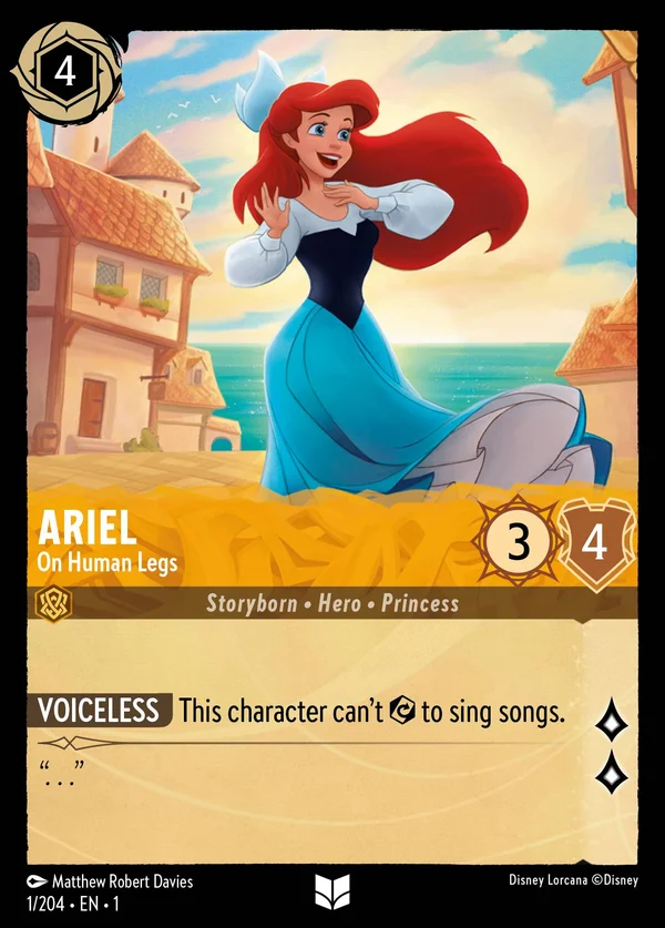 Ariel - On Human Legs — Disney Lorcana Character card from The First Chapter