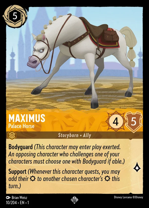 Maximus - Palace Horse — Disney Lorcana Character card from The First Chapter
