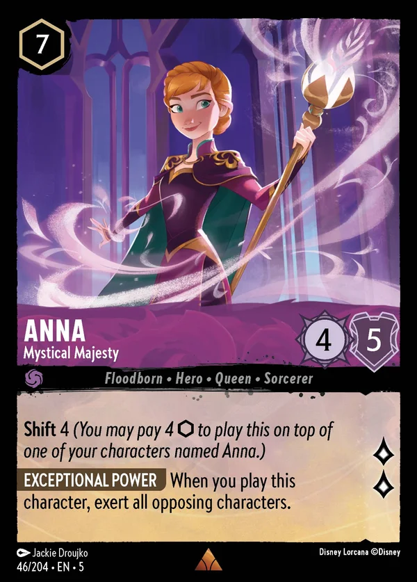 Anna - Mystical Majesty — Disney Lorcana Character card from Shimmering Skies