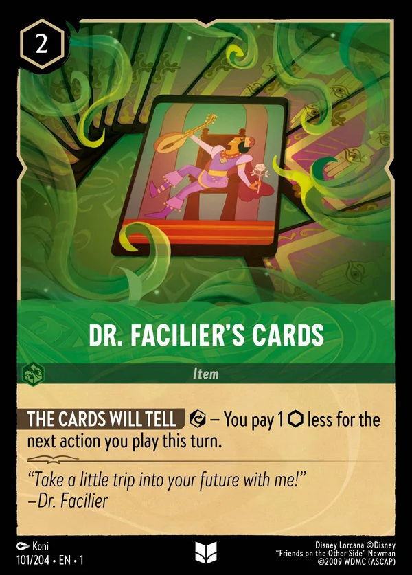 Dr. Facilier's Cards — Disney Lorcana Item card from The First Chapter