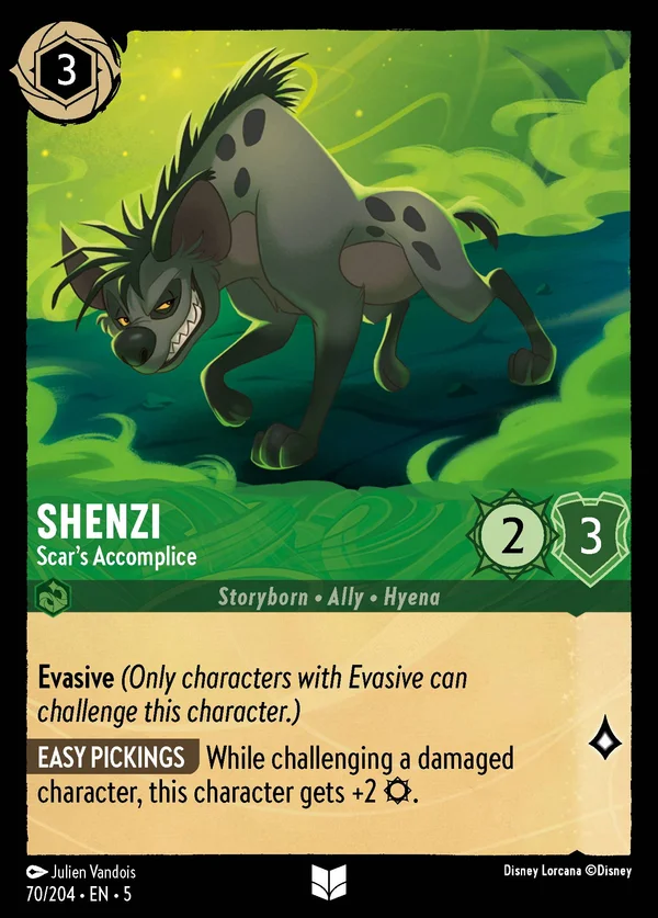 Shenzi - Scar's Accomplice — Disney Lorcana Character card from Shimmering Skies