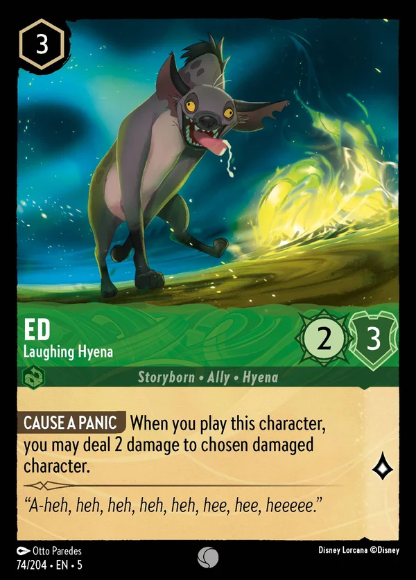 Ed - Laughing Hyena — Disney Lorcana Character card from Shimmering Skies
