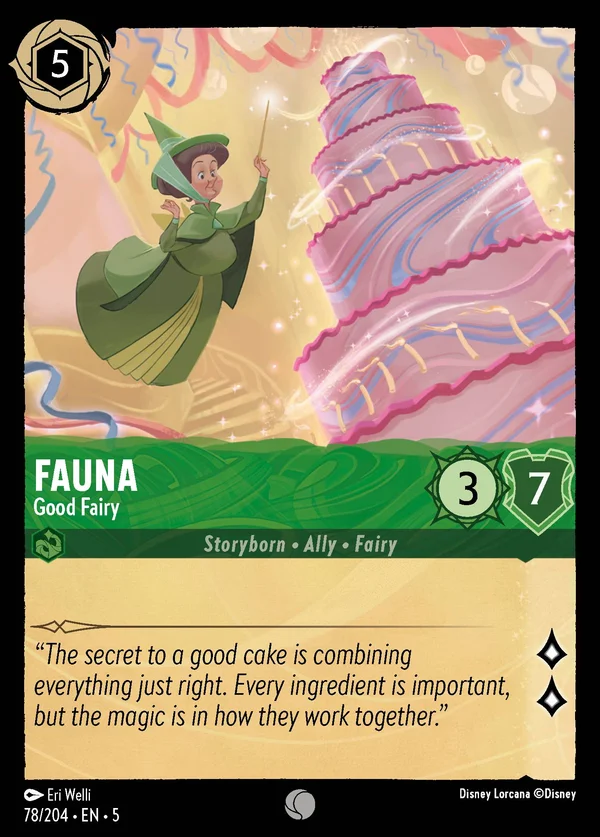 Fauna - Good Fairy — Disney Lorcana Character card from Shimmering Skies