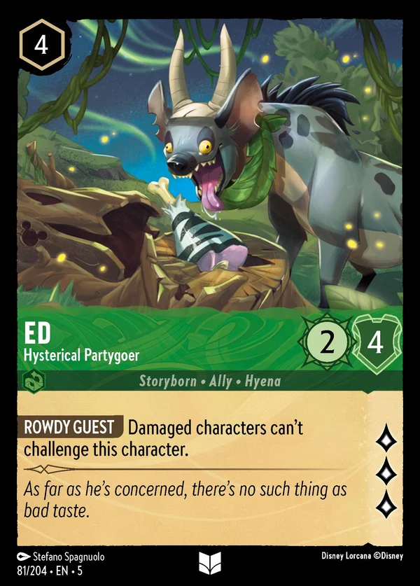 Ed - Hysterical Partygoer — Disney Lorcana Character card from Shimmering Skies