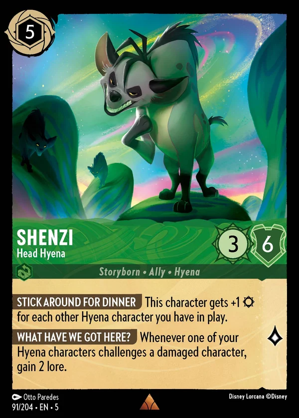 Shenzi - Head Hyena — Disney Lorcana Character card from Shimmering Skies