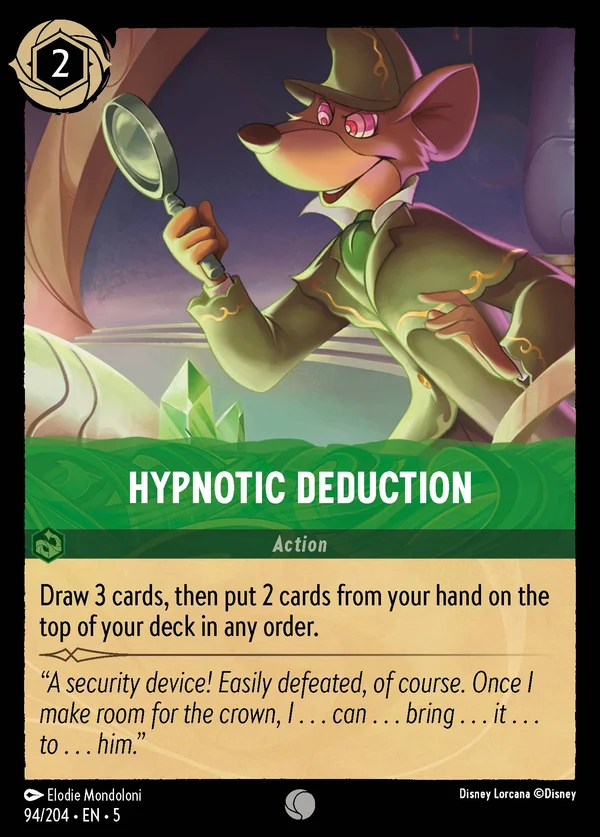 Hypnotic Deduction — Disney Lorcana Action card from Shimmering Skies