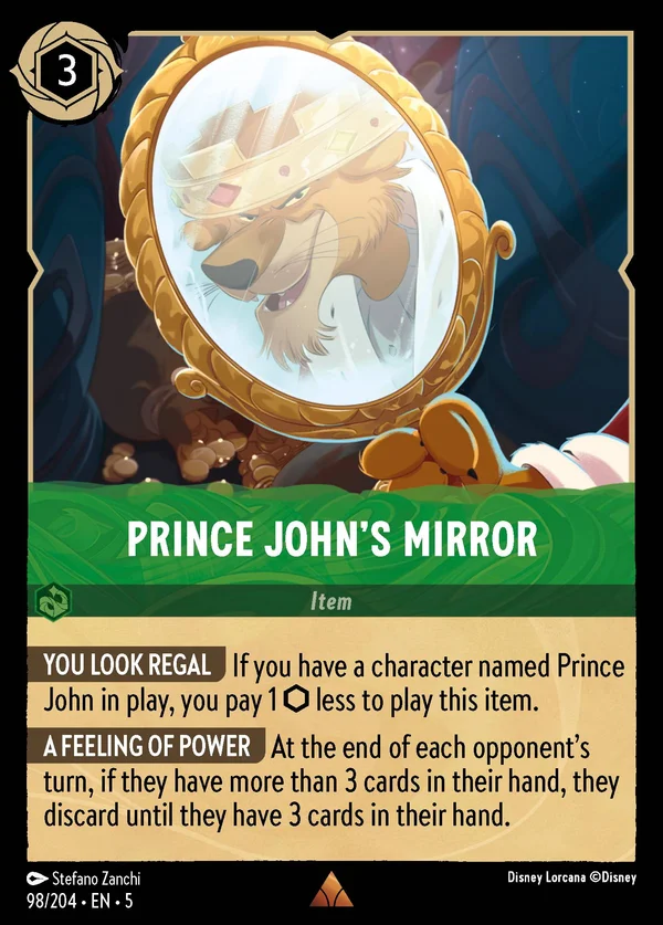 Prince John's Mirror — Disney Lorcana Item card from Shimmering Skies