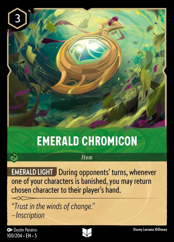 Emerald Chromicon — Disney Lorcana Item card from Shimmering Skies