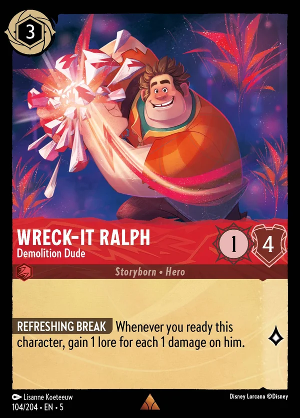 Wreck-It Ralph - Demolition Dude — Disney Lorcana Character card from Shimmering Skies