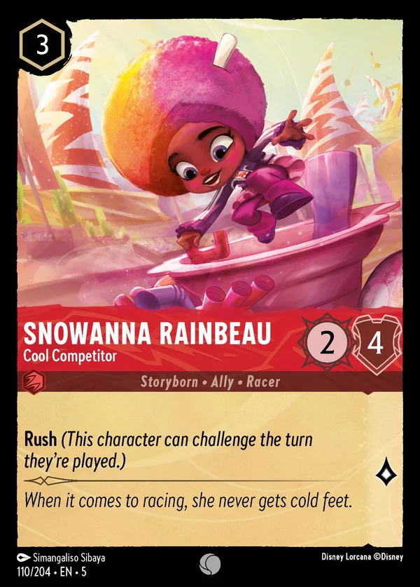 Snowanna Rainbeau - Cool Competitor — Disney Lorcana Character card from Shimmering Skies
