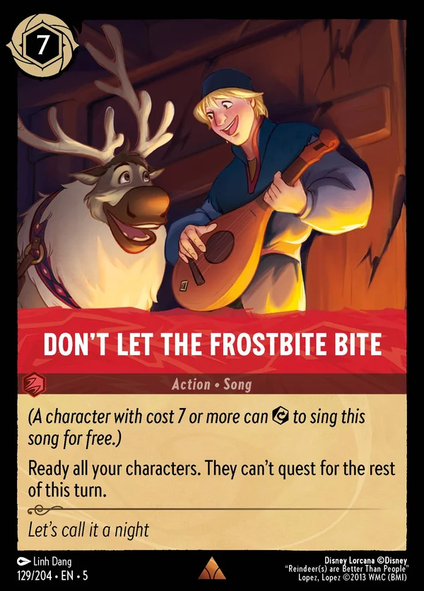 Don't Let the Frostbite Bite — Disney Lorcana Action card from Shimmering Skies