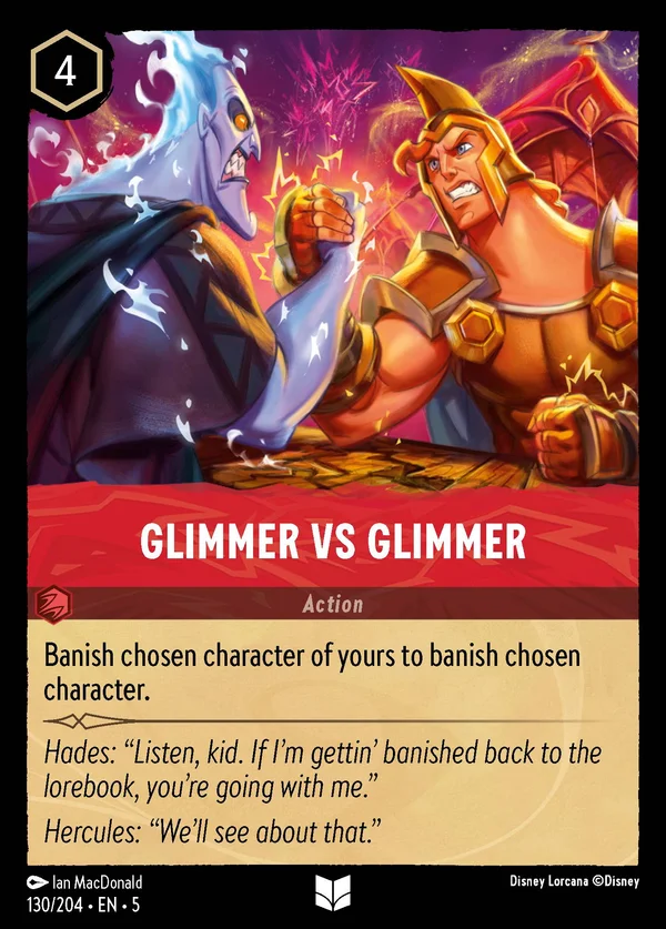 Glimmer vs Glimmer — Disney Lorcana Action card from Shimmering Skies