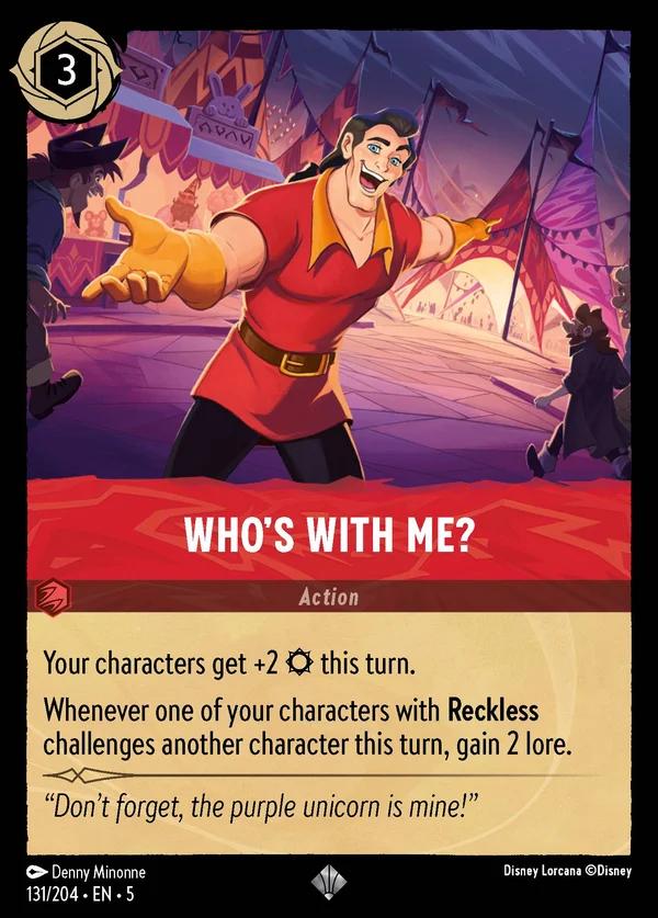 Who's With Me? — Disney Lorcana Action card from Shimmering Skies