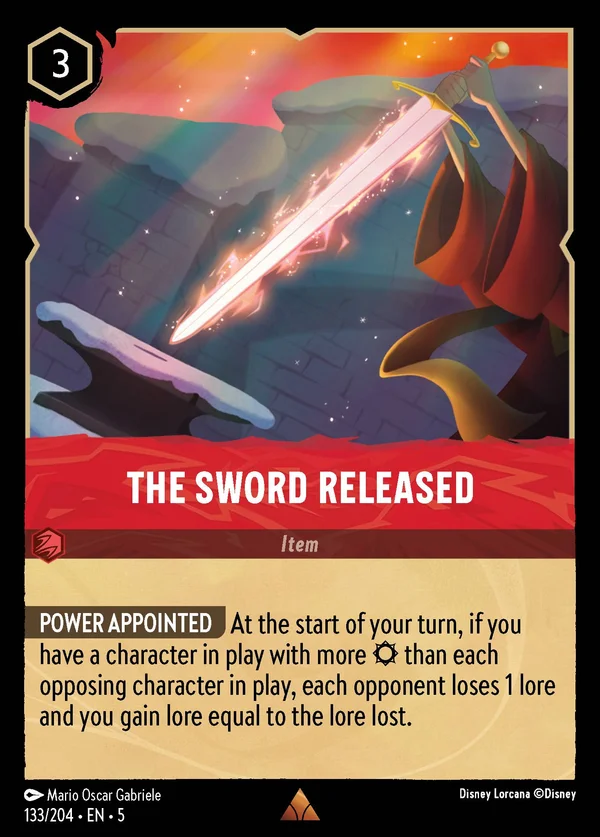 The Sword Released — Disney Lorcana Item card from Shimmering Skies