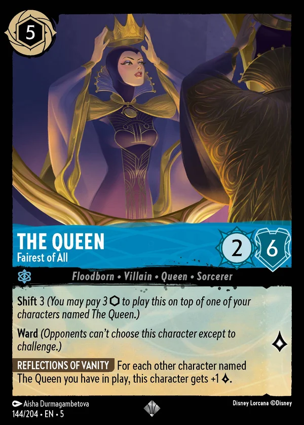 The Queen - Fairest of All — Disney Lorcana Character card from Shimmering Skies