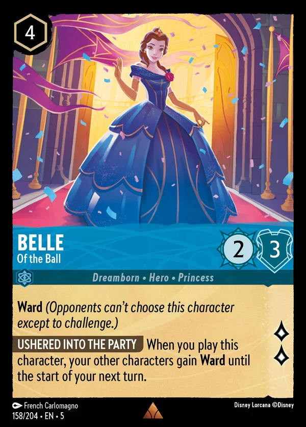 Belle - Of the Ball — Disney Lorcana Character card from Shimmering Skies