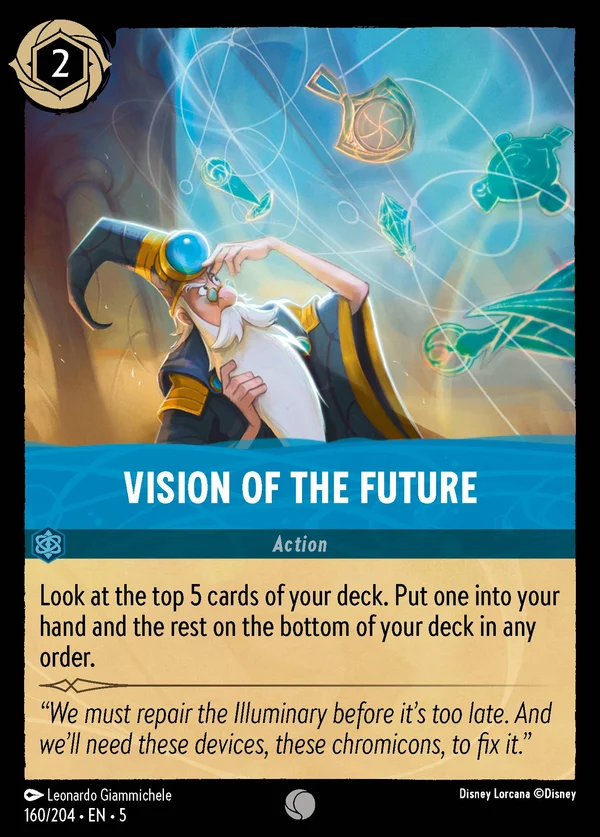 Vision of the Future — Disney Lorcana Action card from Shimmering Skies