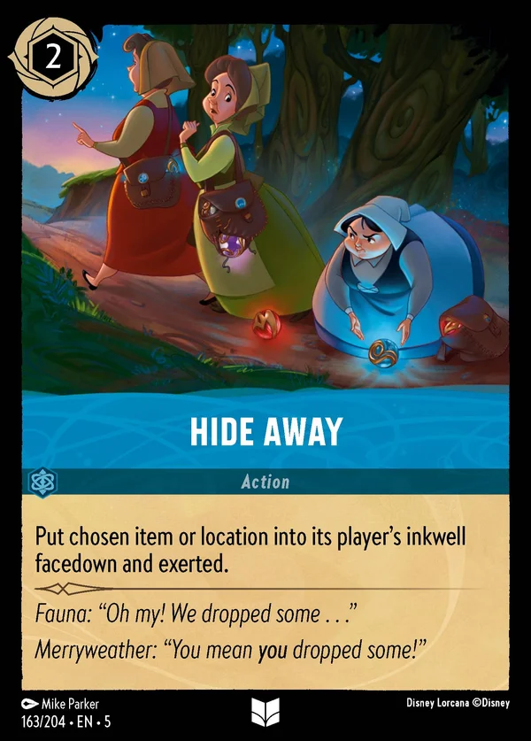 Hide Away — Disney Lorcana Action card from Shimmering Skies