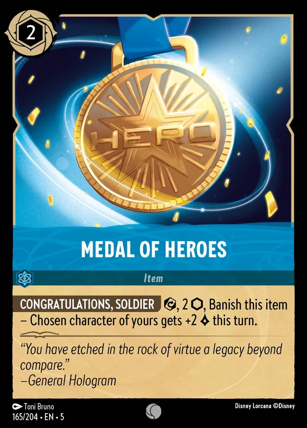 Medal of Heroes — Disney Lorcana Item card from Shimmering Skies
