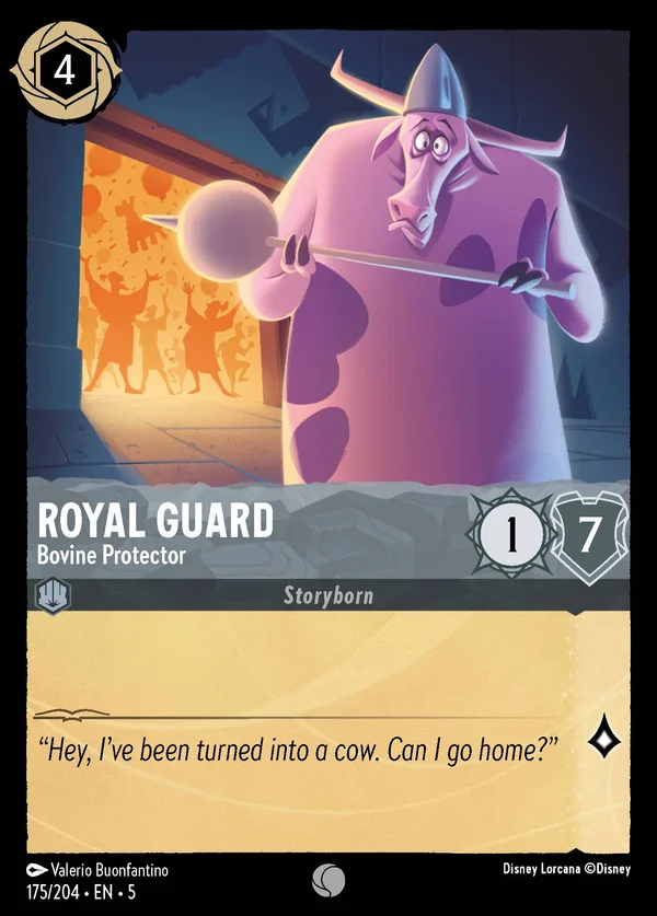 Royal Guard - Bovine Protector — Disney Lorcana Character card from Shimmering Skies
