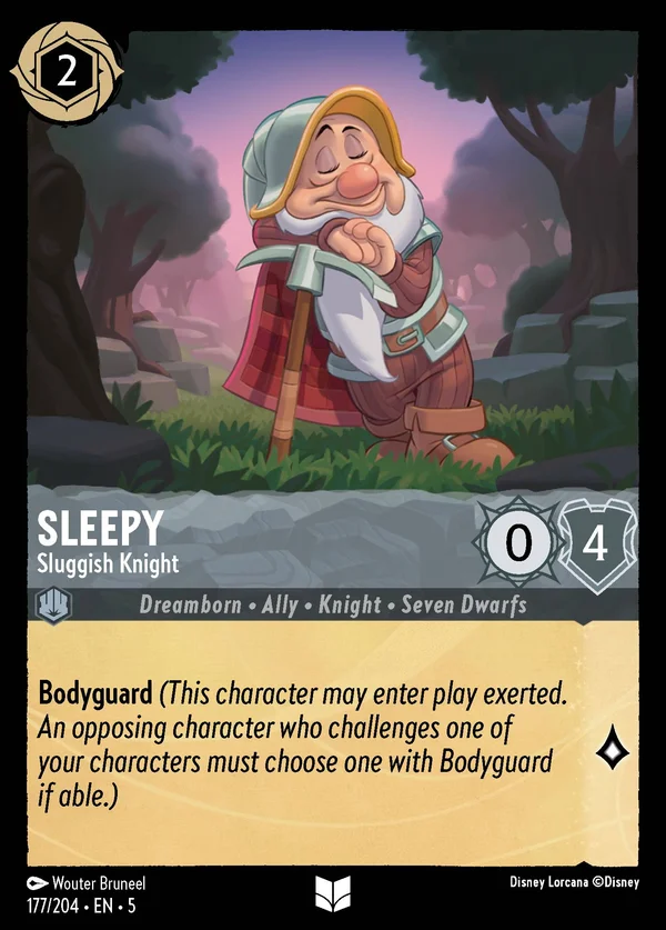 Sleepy - Sluggish Knight — Disney Lorcana Character card from Shimmering Skies