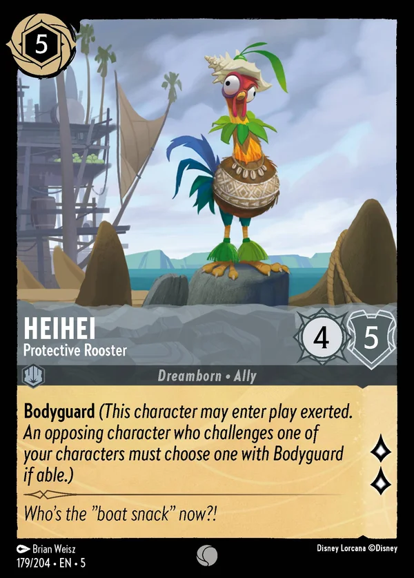 HeiHei - Protective Rooster — Disney Lorcana Character card from Shimmering Skies