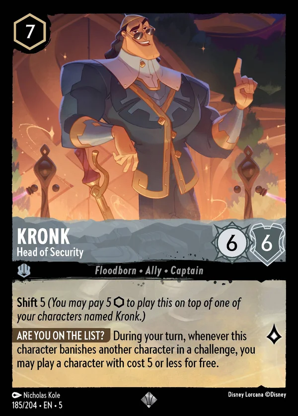Kronk - Head of Security — Disney Lorcana Character card from Shimmering Skies
