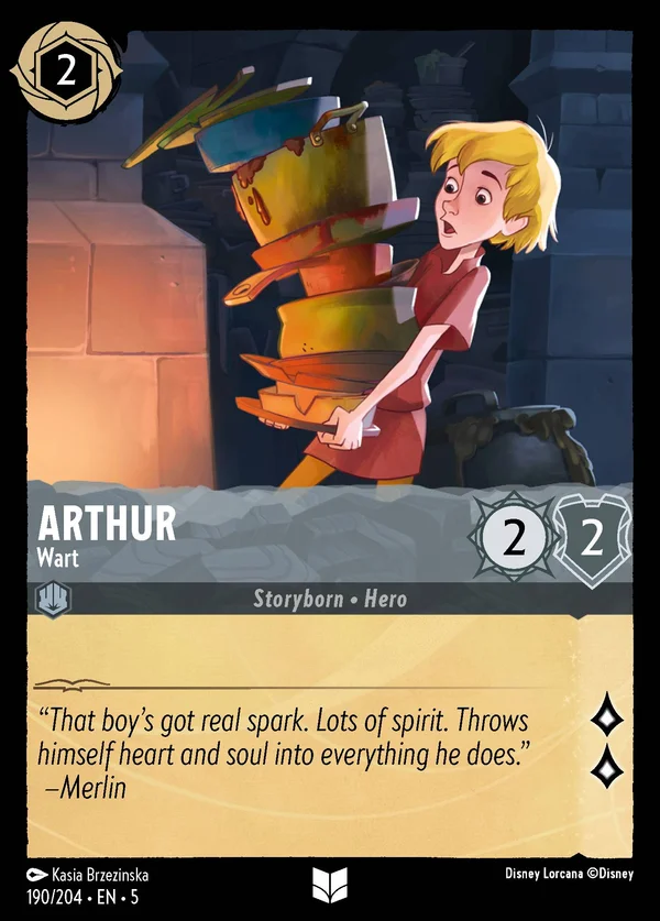 Arthur - Wart — Disney Lorcana Character card from Shimmering Skies