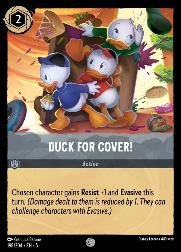 Duck for Cover! — Disney Lorcana Action card from Shimmering Skies