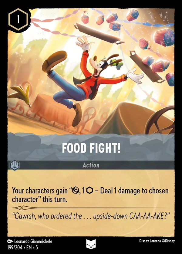 Food Fight! — Disney Lorcana Action card from Shimmering Skies