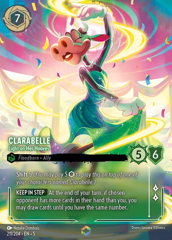 Clarabelle - Light on Her Hooves — Disney Lorcana Character card from Shimmering Skies