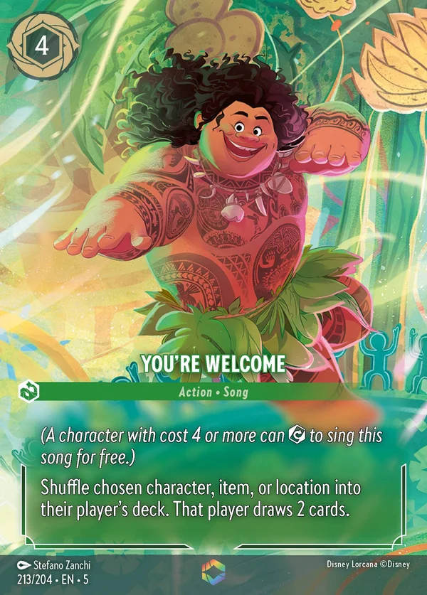 You're Welcome — Disney Lorcana Action card from Shimmering Skies