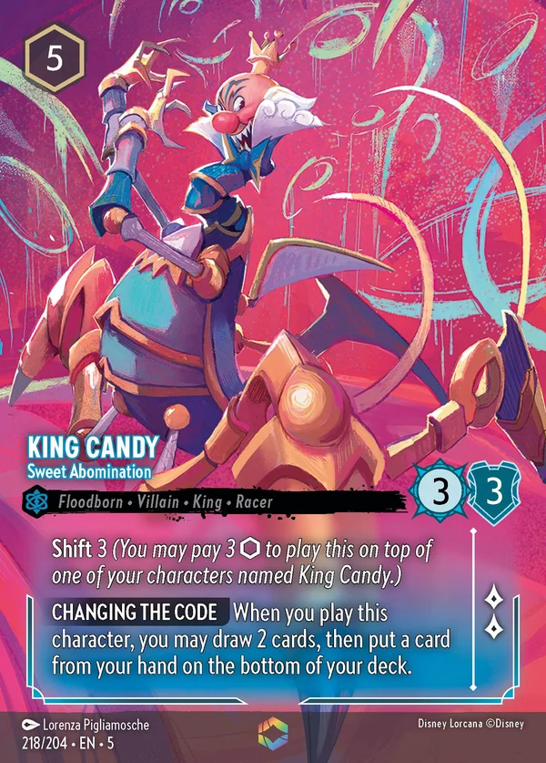 King Candy - Sweet Abomination — Disney Lorcana Character card from Shimmering Skies