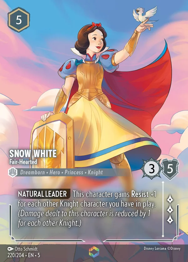 Snow White - Fair-Hearted — Disney Lorcana Character card from Shimmering Skies