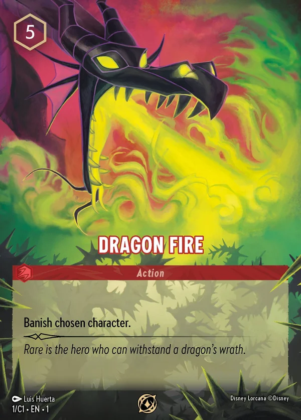 Dragon Fire — Disney Lorcana Action card from The First Chapter