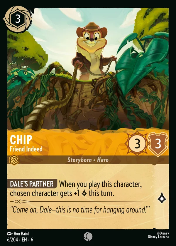 Chip - Friend Indeed — Disney Lorcana Character card from Azurite Sea