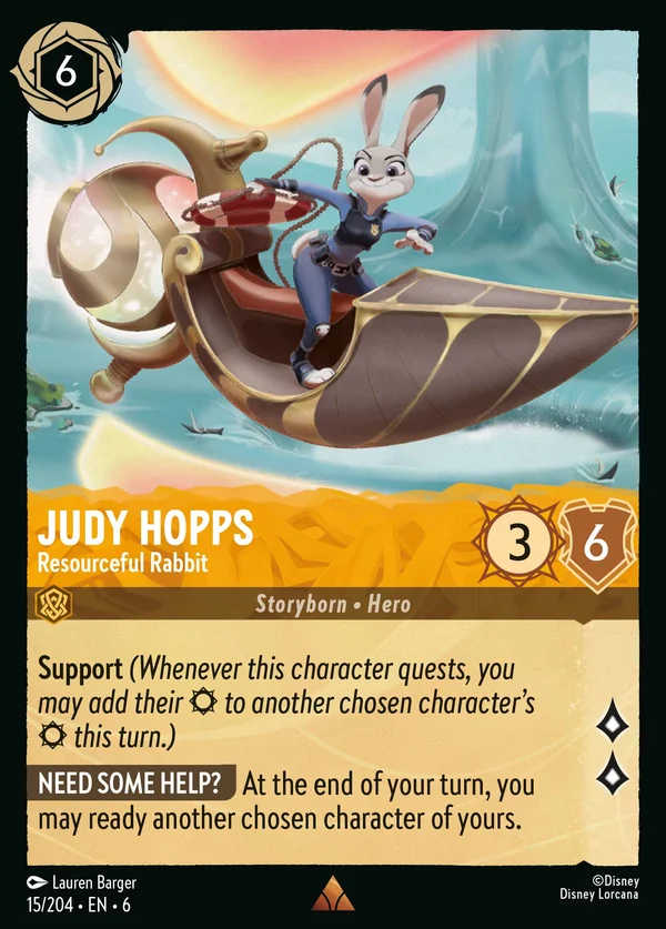 Judy Hopps - Resourceful Rabbit — Disney Lorcana Character card from Azurite Sea