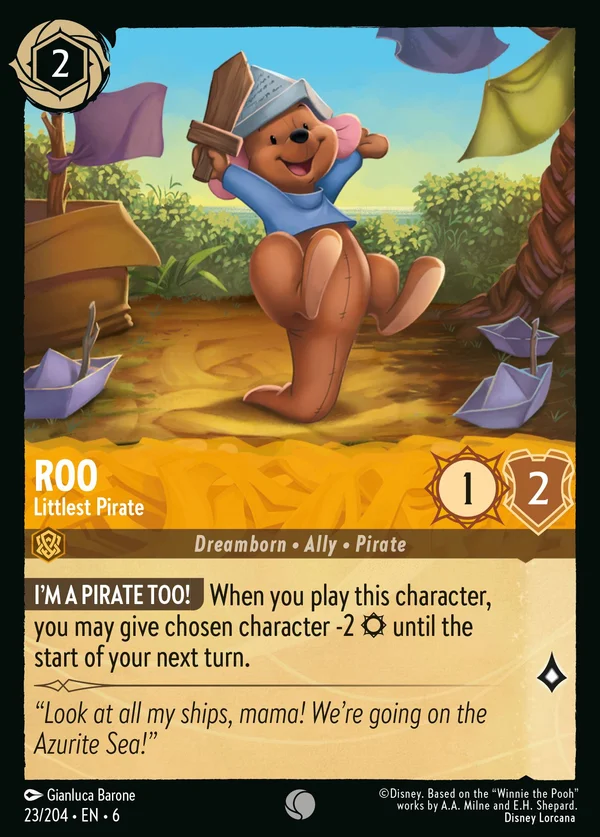 Roo - Littlest Pirate — Disney Lorcana Character card from Azurite Sea