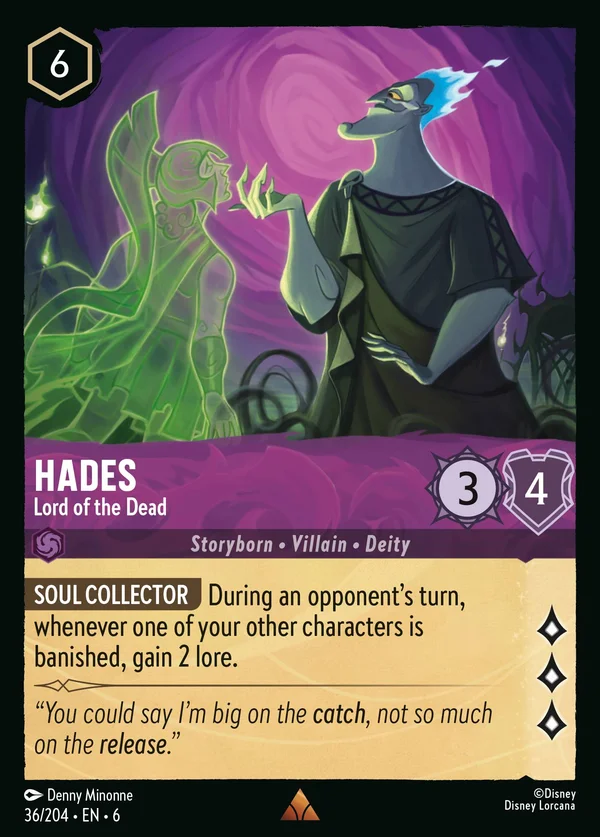 Hades - Lord of the Dead — Disney Lorcana Character card from Azurite Sea