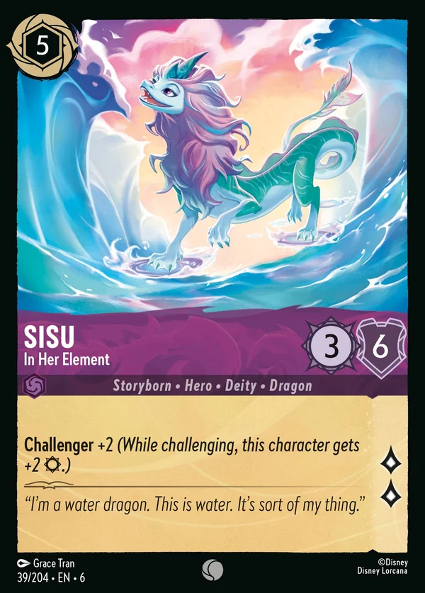 Sisu - In Her Element — Disney Lorcana Character card from Azurite Sea