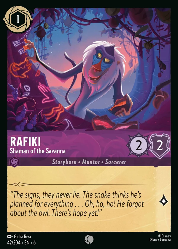 Rafiki - Shaman of the Savanna — Disney Lorcana Character card from Azurite Sea